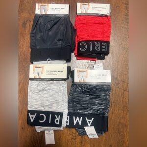 4 vintage AE flex boxer briefs. 9”. Size small. NWT